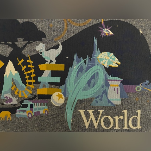 Sz M Walt Disney World 50th Anniversary Blue Ringer Shirt - Picture 7 of 13